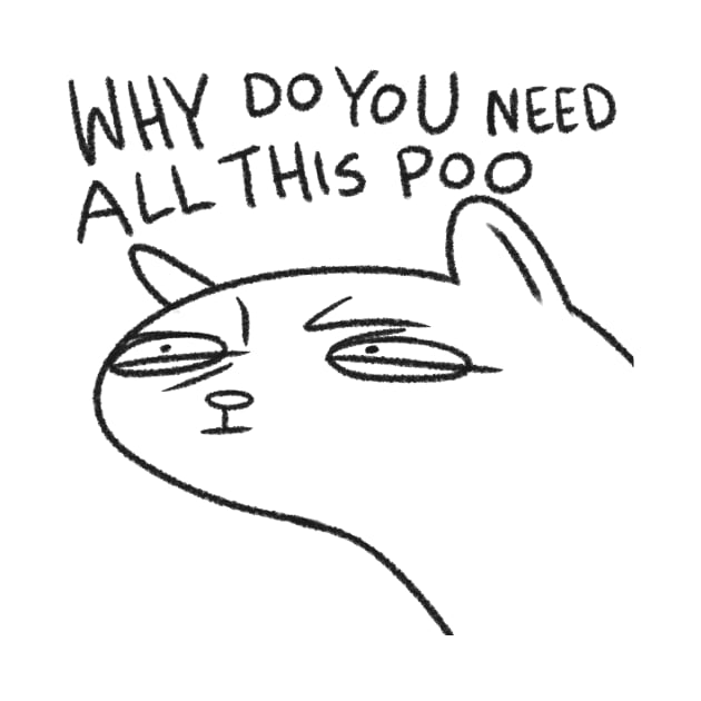 Poo Cat - Kasiababis - T-Shirt | TeePublic