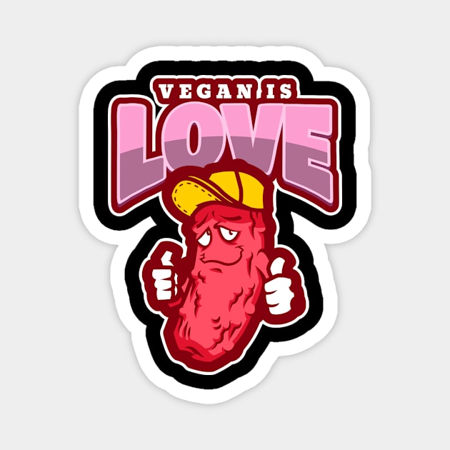 Vegan Is Love Magnet by poc98