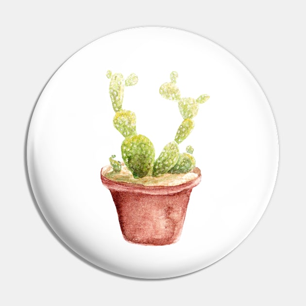 Opuntia cactus. watercolor Pin by lisenok