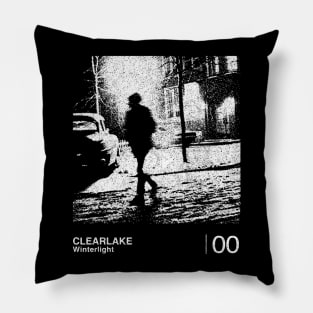 Clearlake / Winterlight / Minimalist Artwork Design Pillow