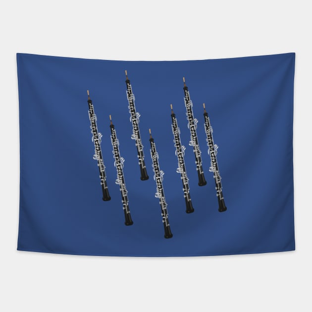 Oboe on blue Tapestry by kobyakov