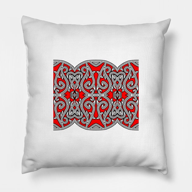 batik gorga batak motif 5 Pillow by Hahanayas