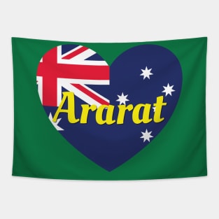 Ararat VIC Australia Australian Flag Heart Tapestry