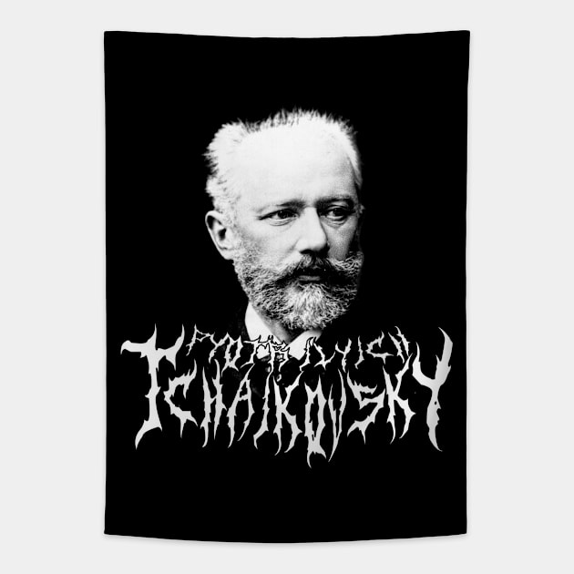 Pyotr Ilyich Tchaikovsky Metal Tapestry by blueversion