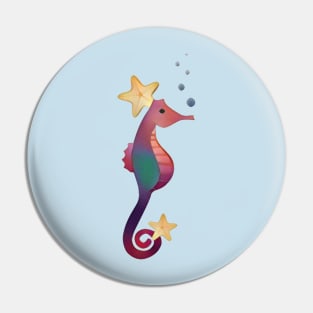 Artistic Seahorse Pin