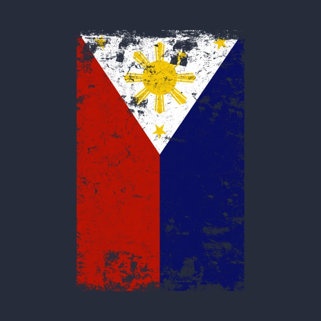 Filipino Vintage Distressed Philippines Flag by BANWA