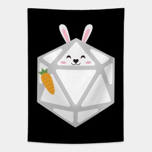 Polyhedral 20 Sided Dice Bunny - Tabletop RPG and Animal Lovers Mashup Tapestry