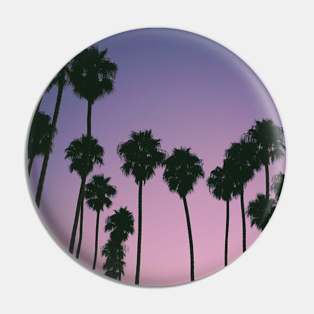 Purple Sunset Palm Trees Pin by NewburyBoutique