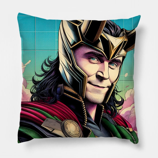 Embrace Mischief and Style: Loki-Inspired Art and Legendary Designs Await! Pillow by insaneLEDP