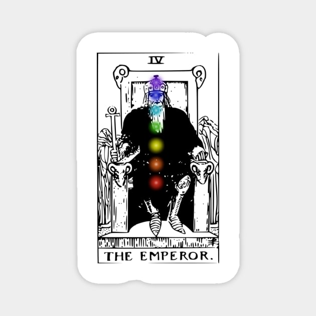 Tarot Card Shirt The Emperor Chakras Major Arcana Magnet by Chakra Shine