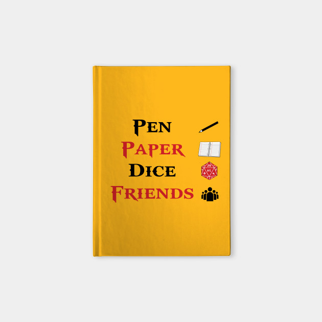 Pen Paper Dice Friends Roleplaying Tabletop Rpg Nerd T Shirt For