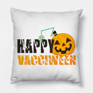 HAPPY VACCIWEEN HALLOWEEN Pillow