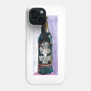 STONE ARROGANT BASTARD Beer Art Print from Original Watercolor - California Beer Art - Bar Room - Cave Beer Phone Case