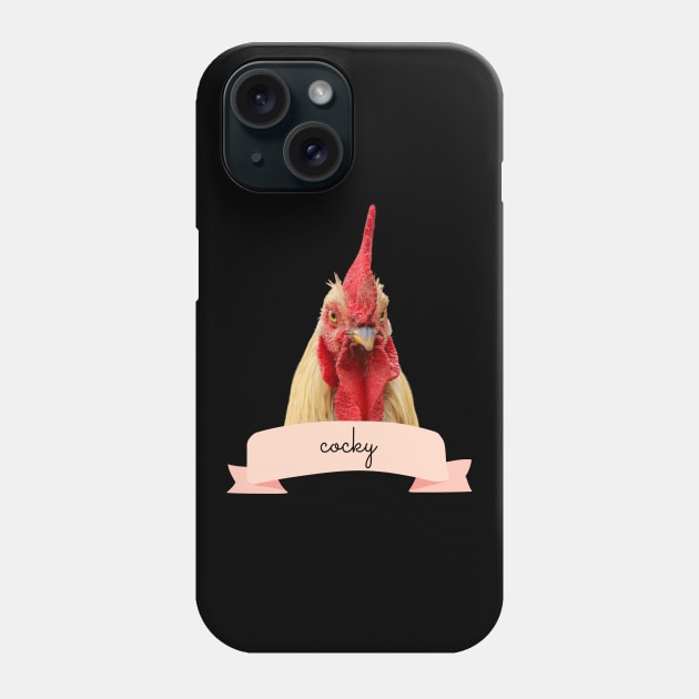 Angry Fowl Cocky Funny Rooster Chicken Lover Gift Phone Case by nathalieaynie