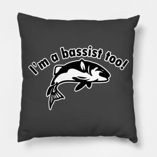 funny bassist fishing tee 01 Pillow