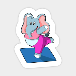 Elephant at Yoga Stretching exercises in Standing Magnet