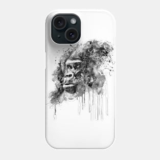 Powerful Gorilla Black and White Phone Case