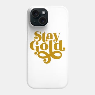 BTS stay gold swirl decorative typography Phone Case