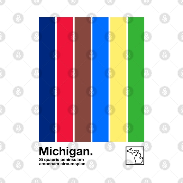 Michigan // Original Minimalist Artwork Poster Design by DankFutura