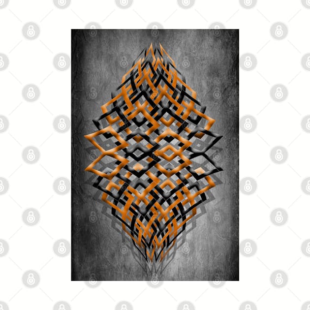 Geometric Orange Shapes by piksimp