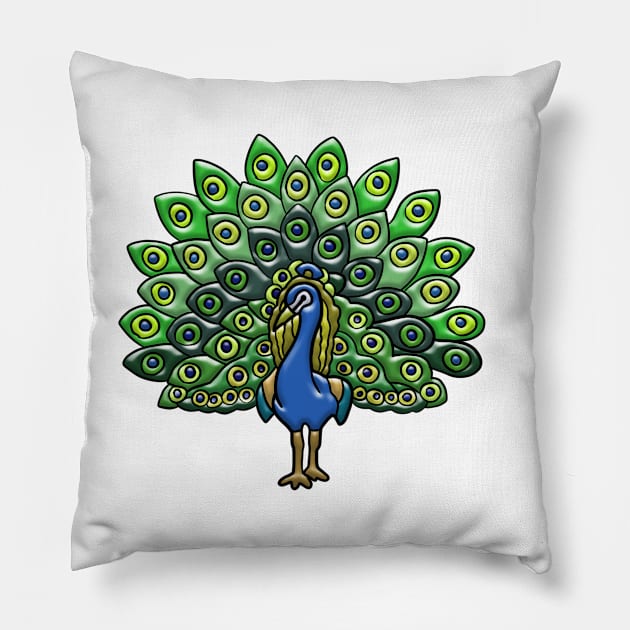 Peacock Pillow by Nerdpins