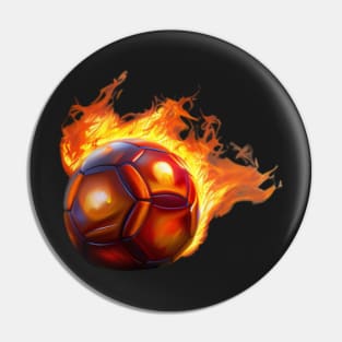 Burning Soccer Ball Pin