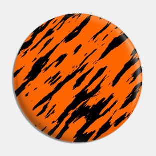 Orange Bengal Tiger Animal Print Pin