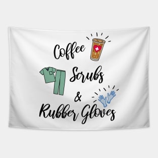 Nurse Life Coffee Scrubs Nursing RN LPN Graduation Tapestry