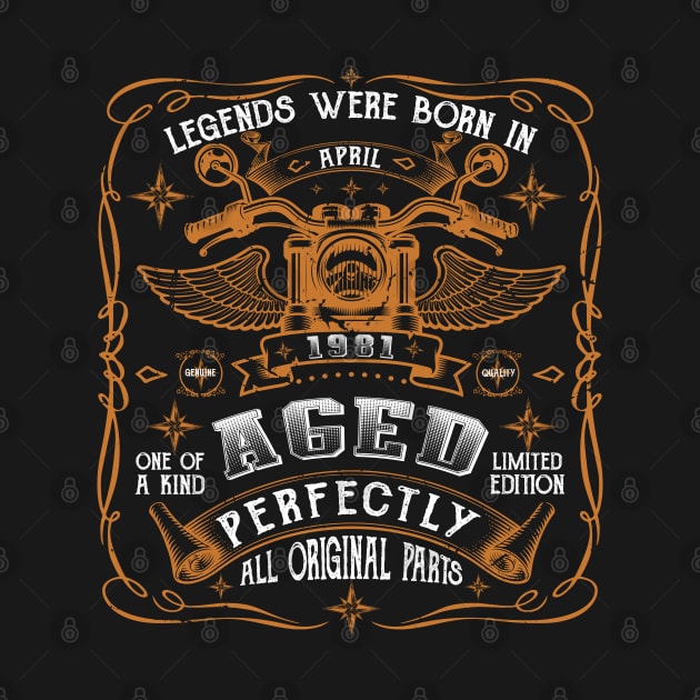 Legends Born In April 1981 40th Birthday by Cartine