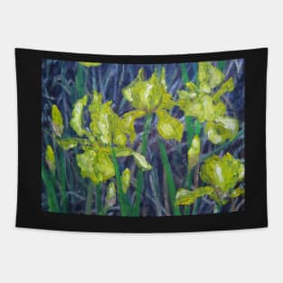 Yellow Irises Tapestry