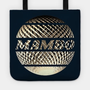 Golden disco ball with the inscription "Mambo". Tote