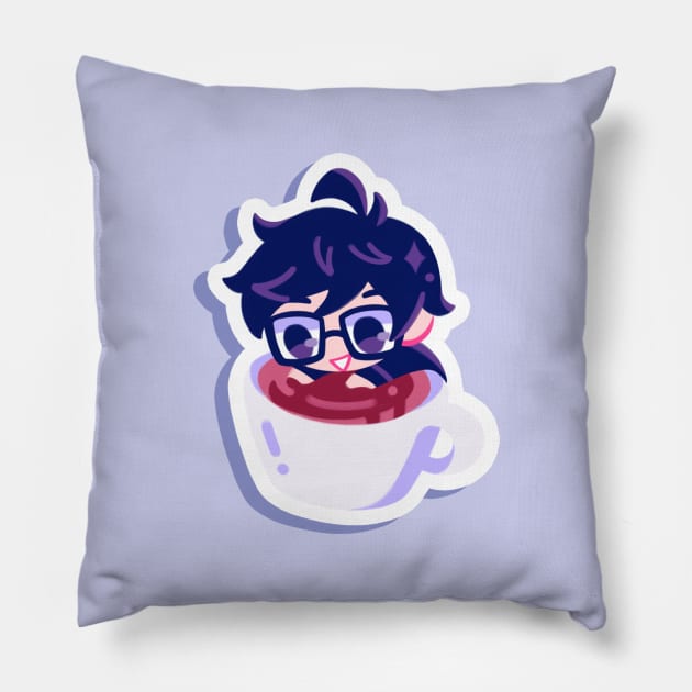 Ren Amamiya coffee Pillow by OkiComa