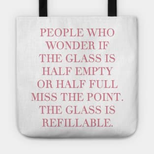 The Glass Quote Positivity Tote