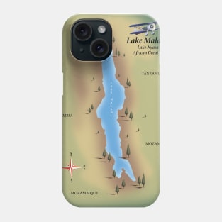 Lake Malawi map Phone Case