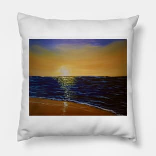 Sunset over the Ocean Pillow