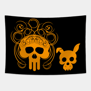 Halloween mom and dog Tapestry