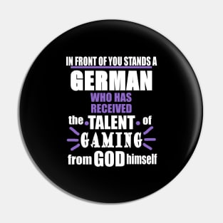 Gaming Germany E-Sport Gamer Team Slogan Pin