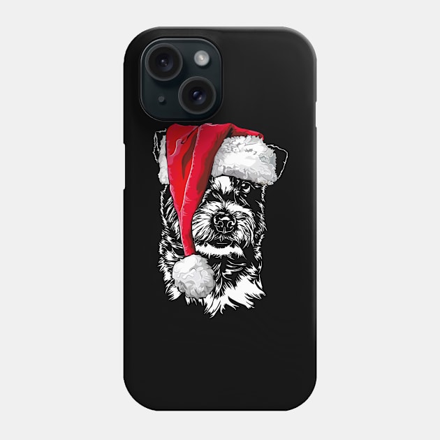 Funny Jack Russell Terrier Santa Christmas dog mom Phone Case by wilsigns