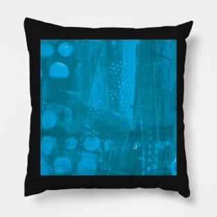 Blue Jeans Dotty Grunge Pillow