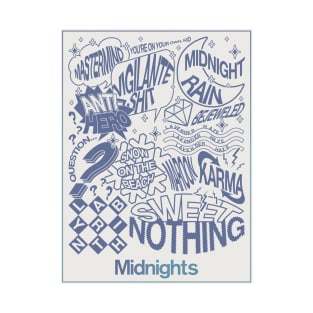 Midnights Poster (Tracklist) - Taylor Album 2022 Swifties T-Shirt