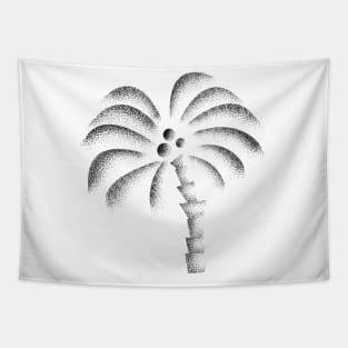 Pointillism palm tree Tapestry