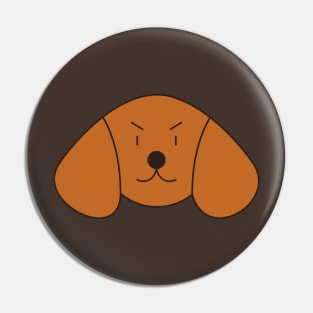 Optimistic Golden Retriever Dog Head Pin