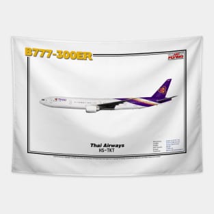 Boeing B777-300ER - Thai Airways (Art Print) Tapestry