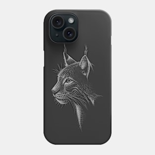 Eurasian Lynx Drawing Wildcat Illustration Phone Case