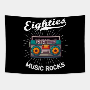 Eighties Music Rocks 80s Boom Box Gift Tapestry