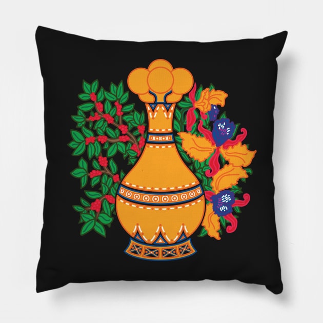 MUISCA CHIBCHA COLOMBIA QUIMBAYA POPORO - full colour Pillow by Xotico Design