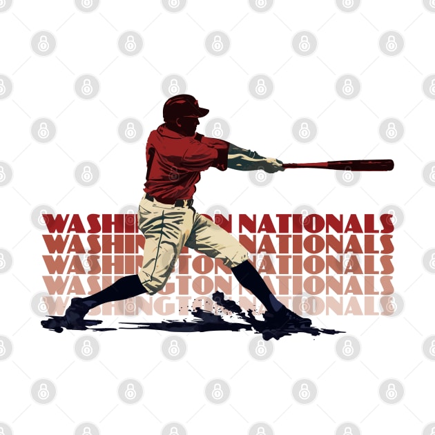 Retro Washington Nationals Slugger by Rad Love