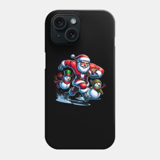 Christmas Football Santa Playing Football Phone Case