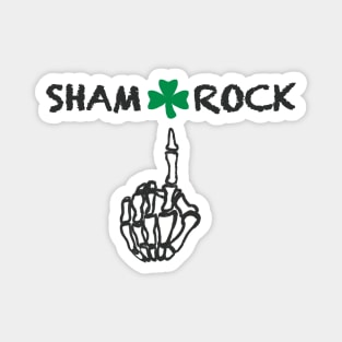 Shamrock skeleton hand Magnet