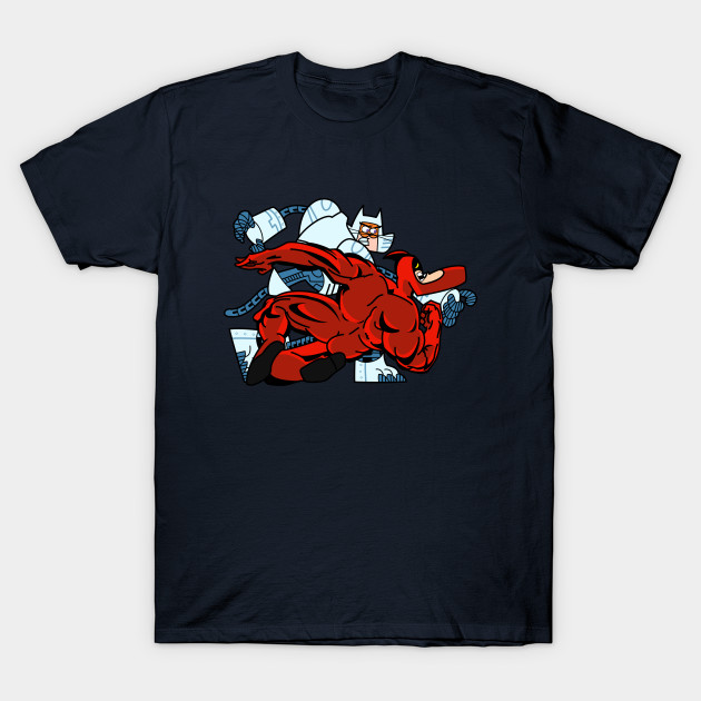 Catman Vs Crimson Chin Fairly Odd Parents T Shirt Teepublic